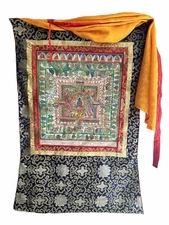 Thangka Brocade Buddha Tibetan Silk  39x24"