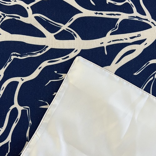 Navy Nautical Cotton Linen Table Runner Printed Geometric Tabletop Home Decor - Picture 5 of 16