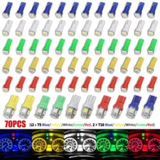 70pcs T5 T10 5050-smd Led Speedometer Instrument Gauge Cluster Dash Light Bulbs