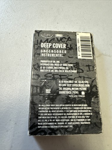 Dr. Dre Snoop Dogg Deep Cover Cassette Single Death Row Records EXTREMELY RARE - Picture 3 of 5