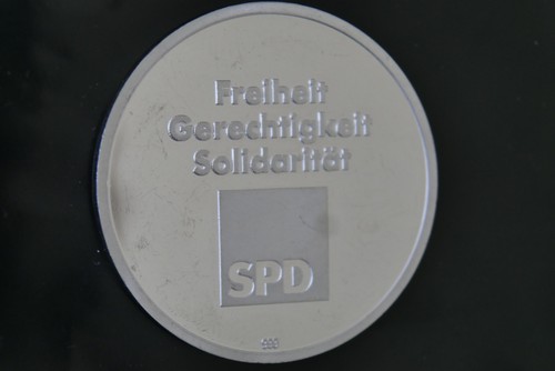 Seltene Willy Brandt Medaille Silber Münze höchste Auszeichnung SPD Mitglieder - Picture 3 of 9
