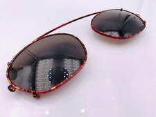 Vintage Anne Klein 6004 K1049 Tortoise Oval Clips Clip-On Sunglasses Frames