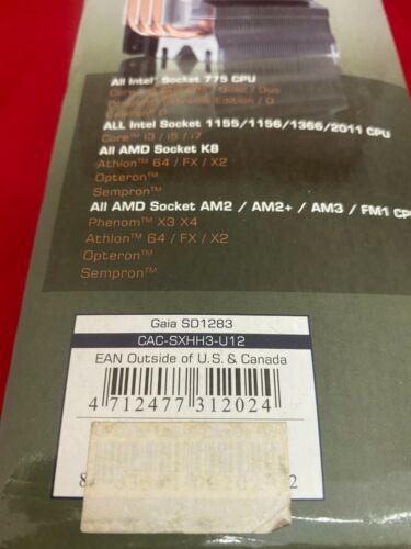 Xigmatek Gaia SD1283 Heat-pipe Direct Touch Air Cooling System - NEW - Picture 3 of 3