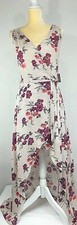 Takara Junior Fit Flare Dress 11 Low High Maxi Wrap Sleeveless Floral New