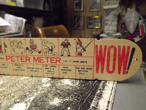 De colección Novedad Peter Meter 12" Regla de Madera Mordaza Sexual Regalo Divertido Despedida de Soltero En muy buena condición - Imagen 4 de 10