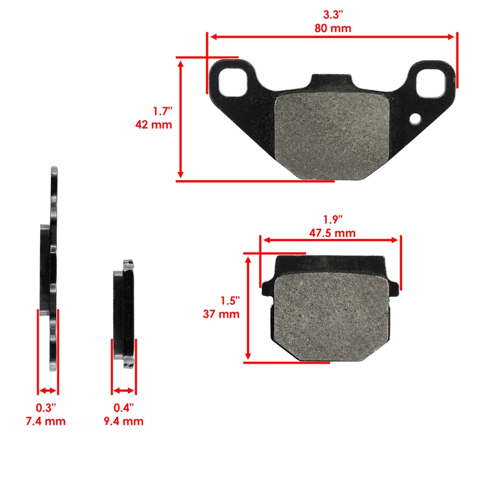 Pastillas de freno delanteras y traseras para Kawasaki KX80 Big Wheel 1988 1989 1990 91 92 93 1994 Foto 3 de 4