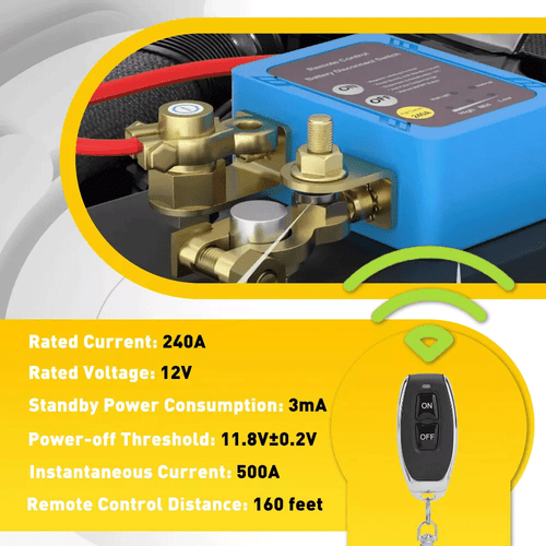Car Battery Switch Disconnect Power Kill Master Isolator Cut Off Remote Control - Bild 3 von 12