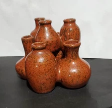 Vintage The Haldon Group Brown Speckled Cluster Vase