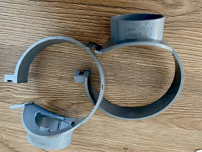 Pack of 2 Osma Soil Stack U-PVC Plastic Strap Grey 110mm 4S319G