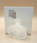 Vintage LALIQUE 2 FLEURS/FLOWERS Crystal Perfume Bottle in Org.Box