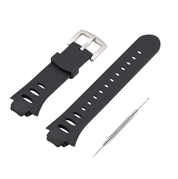 Bracelet Silicone Noir Pour Suunto Observer SR X6HRM - Remplacement Confortable Et Sportif