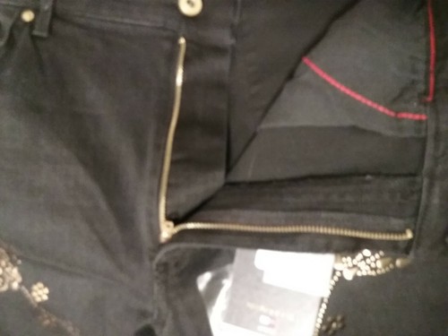 Tommy Hilfiger Tribeca Skinny Jeans Size 16 Black w/Gold NEW $79 (T008K) - Picture 8 of 11