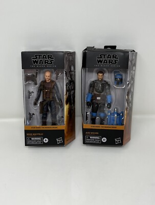 Star Wars MIGS MAYFELD And AXE WOVES (BOX DAMAGE) 6''  Figure The Black Set Of 2