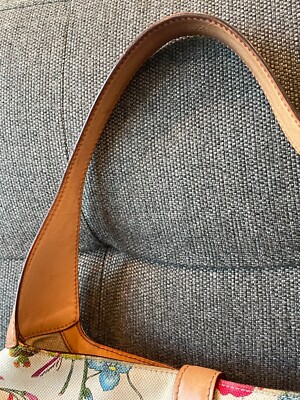 GUCCI Floral Flora Jackie O Hobo Shoulder Bag Vintage white