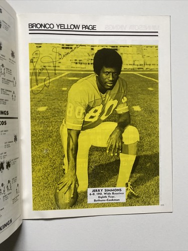 NFL GAME PROGRAM - Minnesota Vikings @ Denver Broncos - 15. Oktober 1972 - Bild 2 von 12