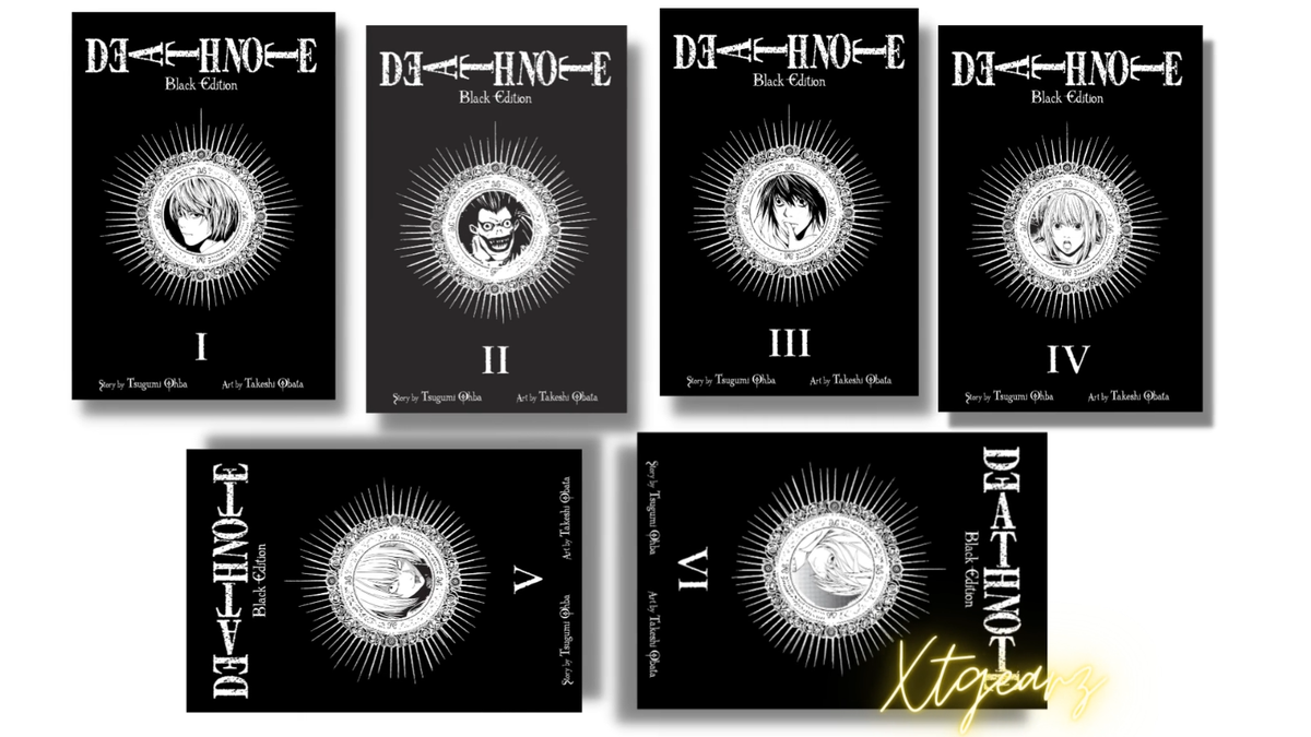 Death Note Bundle, Black Edition Vol. 1-6 English paperback