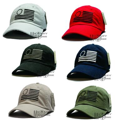 Betsy Ross Flag 13 Colonies 2A Hat 6 Color Cap Adjustable Embroidered Baseball