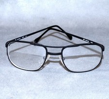 Artcraft Eyeglasses Frames USA Matte Black NEAR MINT Aviator 55-18-145