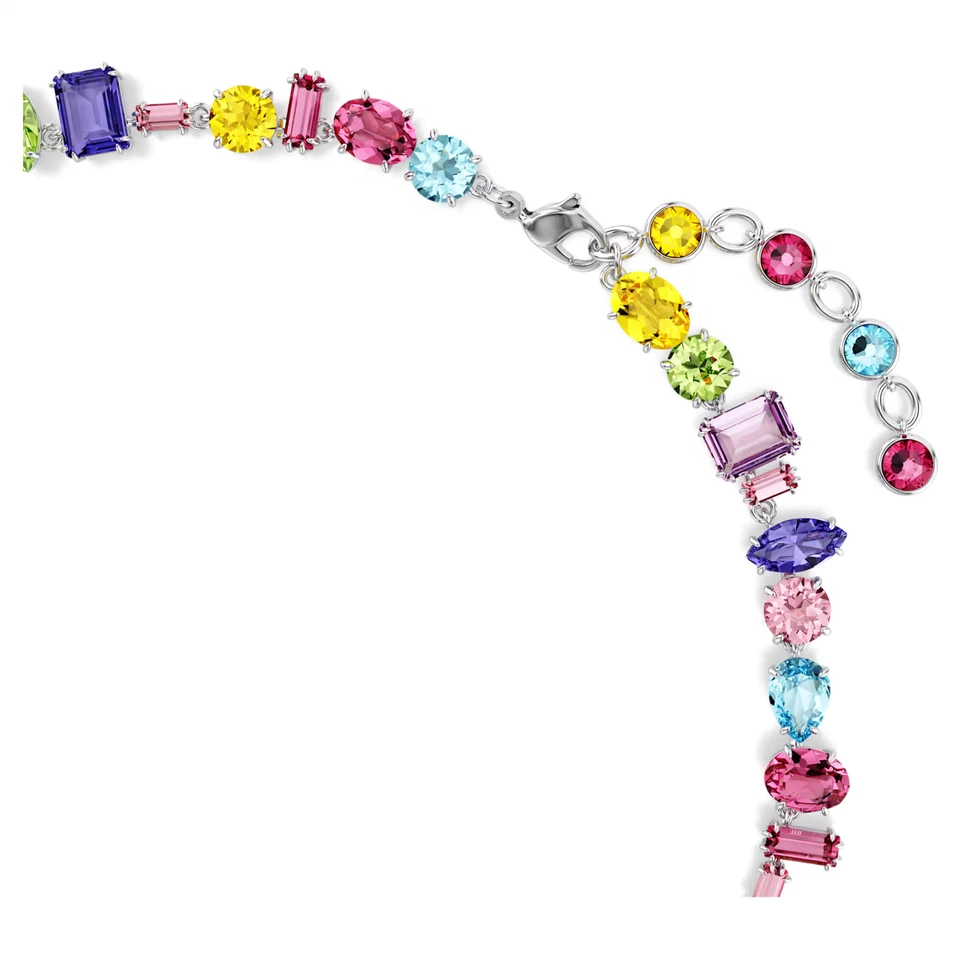 Gema necklace Mixed cuts, Multicolored, Rhodium plated 5656397 - Image 4 of 4
