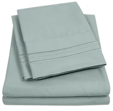 New Sweet Home 1800 Thread Count 4 Piece King Sheet Set 14” Deep Pocket Slate