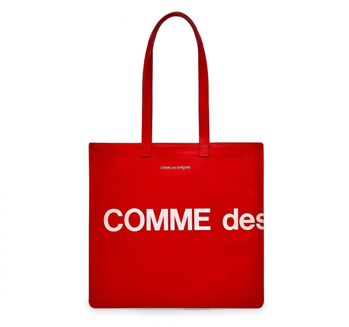 Comme des Garcons HUGE LOGO TOTE BAG Red CDG | eBay UK