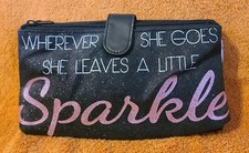 Makeup Toiletry Bag "Sparkle" Glitter Glam Cosmetics Bag New Without Tags Icing