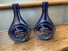 Wheaton Glass Bottle/Decanter Paul Revere Midnight Ride Iridescent -Vintage 1971