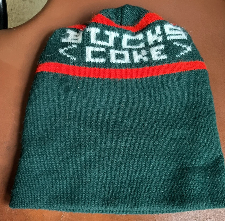 Chapéu de malha vintage Milwaukee Bucks Coca-Cola NBA inverno adulto RARO! Greek Freak década de 1980 - Imagem 3 de 4