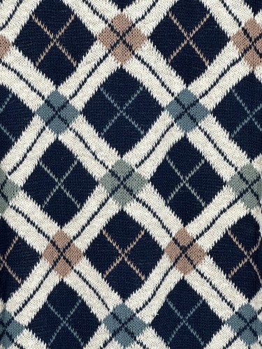 Crossings Mens Crew Neck Notre Dame Argyle Golf Sweater Large Beige Cotton - Picture 10 of 12
