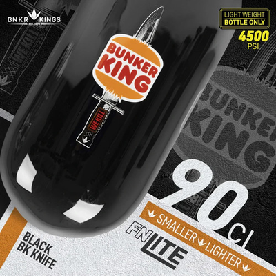 #ad #ad Bunkerkings FN Lite Air Bottle Only 90ci 4500psi Black BK Knife $145.00