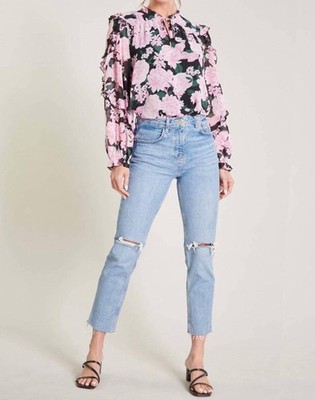 Sugarlips Angelica Raj Ruffle Blouse Size XS