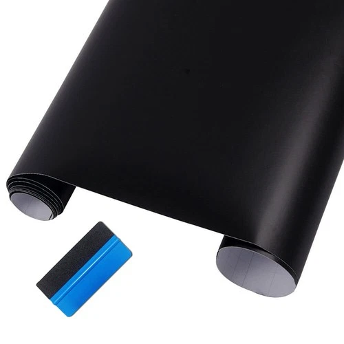 Matte Black Vinyl Wrap Self-Adhesive Air Release Bubble Outdoor Rated – 30x150cm