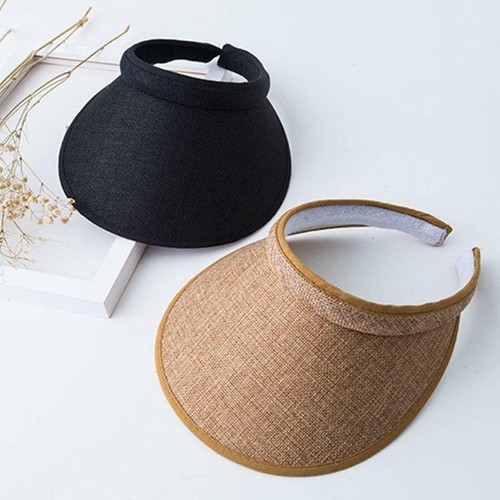 Lady Fashion Large Clip On Visor Wide Brim Sun UV Protection Cap Cover Hat Women - Picture 8 of 34