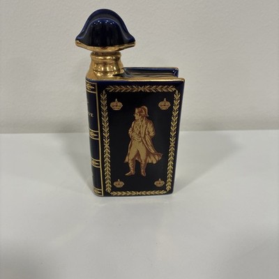 Camus Napoleon Cognac Empty Bottle 22k Gold Porcelain Decanter Limoge France