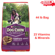 Purina Complete Dry Dog Food for Adult Dogs High Protein, Lamb, 44 lb, Vitamins 0.80 per pound