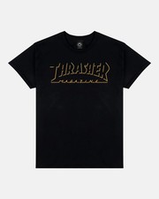 Thrasher Magazine Shadow Mag Logo Black Skateboard T-Shirt