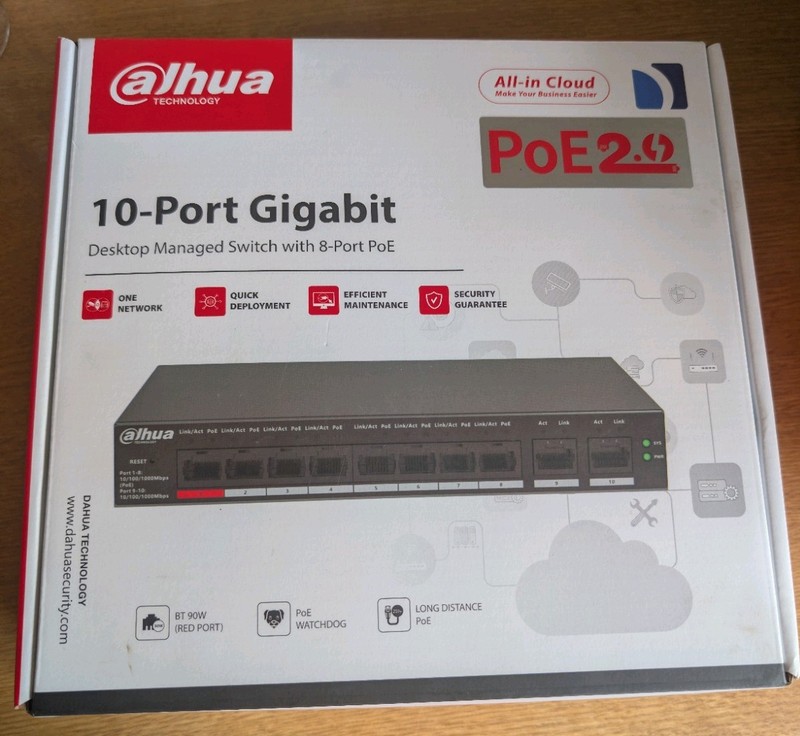 Ajhua 10-Gigabit Desktop Management Switch With 8-port PoE
