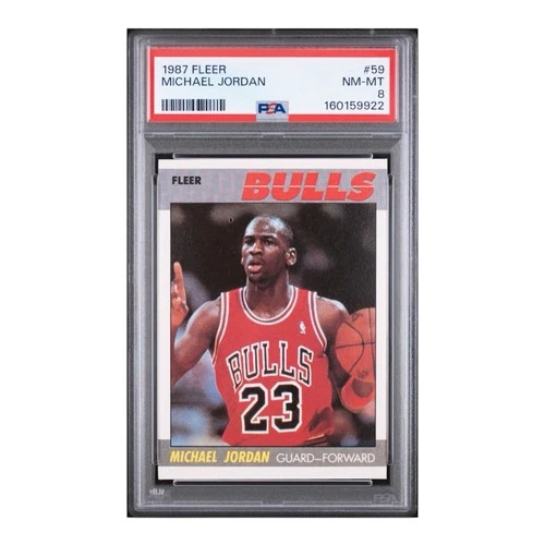 1987 Fleer Michael Jordan #59 PSA 8 NM-MT Bulls 2nd Year Well Centered