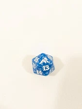 MTG d20 Spindown 20-side Life Counter die Kamigawa Neon Dynasty Blue