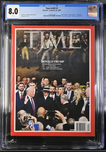 President Donald Trump 47th President Time Magazine February 2025 CGC 8.0
