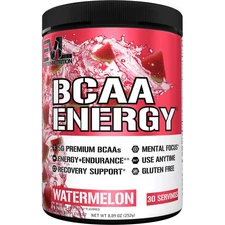 EVL BCAA Energy Amino Acid PreWorkout Powder for Energy Recovery, Melon BB 12/25