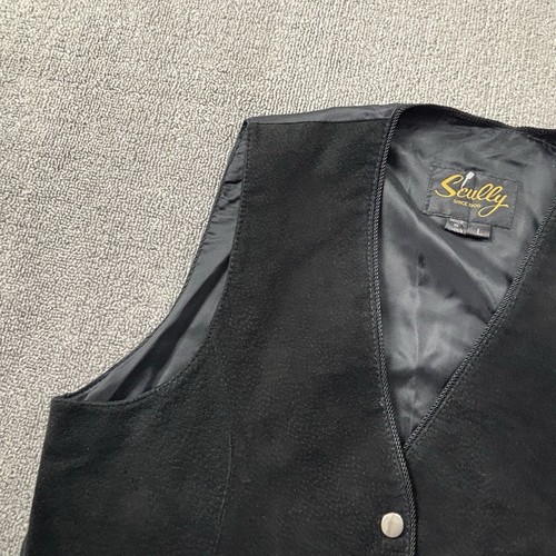 Scully Waistcoat Boys Large Black Sleeveless Western Casual Youth Kids - Picture 2 of 13