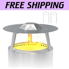 Efficient Heat Deflector and Diffuser for Solo Stove 19” Fire Pit Accessory