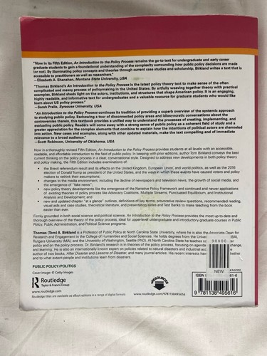 Introduction to the Policy Process by Thomas A. Birkland (2020, Trade Paperback) - Picture 2 of 6