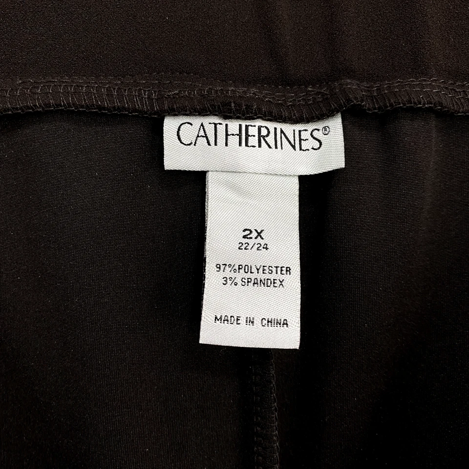 Calça Catherines Feminina Tamanho 2X Marrom Skinny Curvy Fit Cintura Alta Elástica Relaxada - Imagem 4 de 4