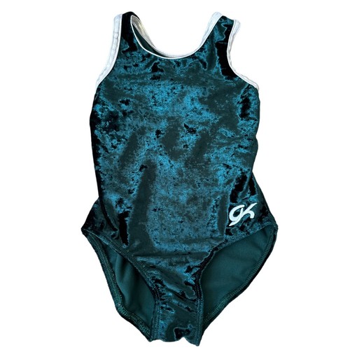 GK Smaragdgrün Samt Trikot Jugend Medium Gymnastik