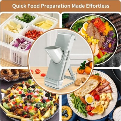 Adjustable Stainless Steel Vegetable Slicer & Chopper Multifunctional Safe Dicer