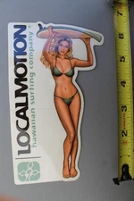 Local Motion Surfboards Sexy Aloha Surfer Girl Anime V3B Vintage Surfing STICKER