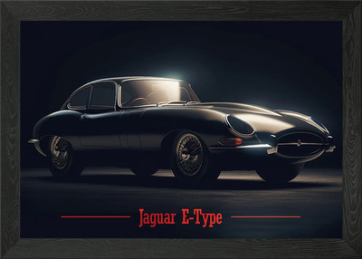 Jaguar E Type Gerahmtes Wandbild Poster Leinwanddruck Bild