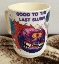 1986 Deka Madballs 3.5” Plastic Drinking Cup “Good To The Last Slurp” Mad